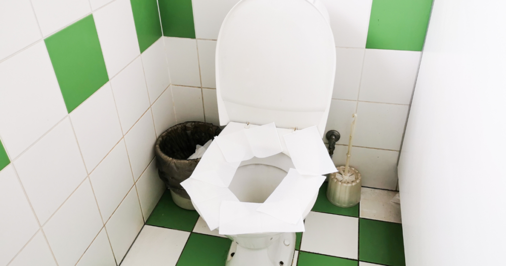 Are Toilet Seat Covers Sanitary? paper toilet seat cover