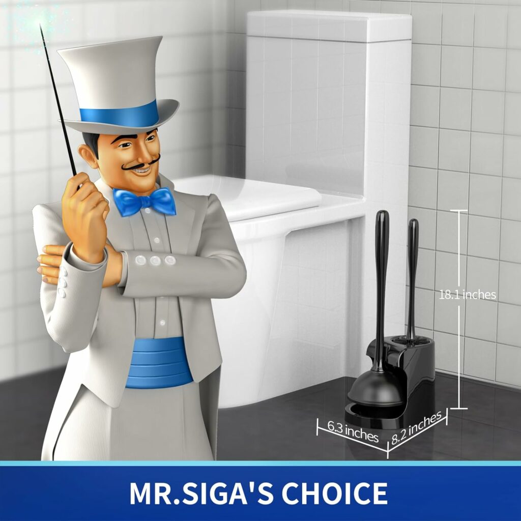 MR.SIGA Toilet Plunger And Brush Combo